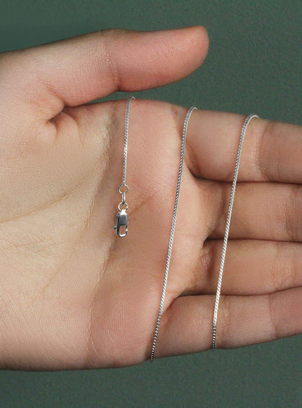 14k White Gold Franco Chain 0.9mm