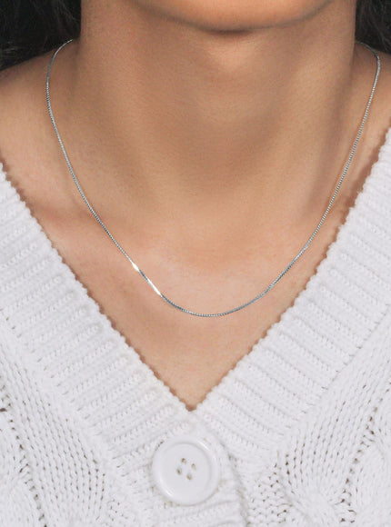 14k White Gold Franco Chain 0.9mm