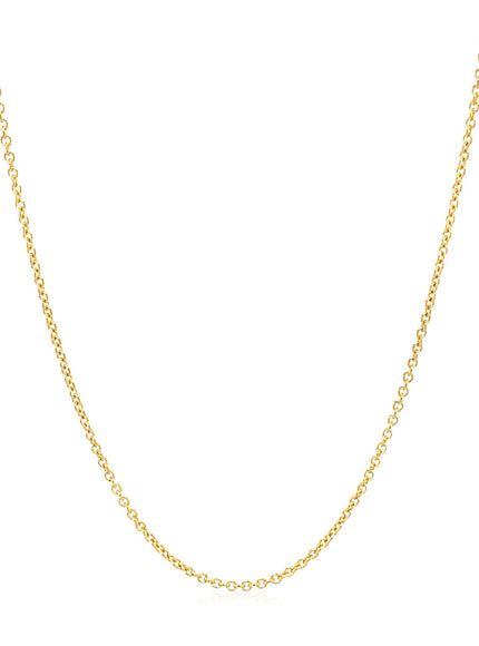 14k Yellow Gold Round Cable Link Chain 1.2mm