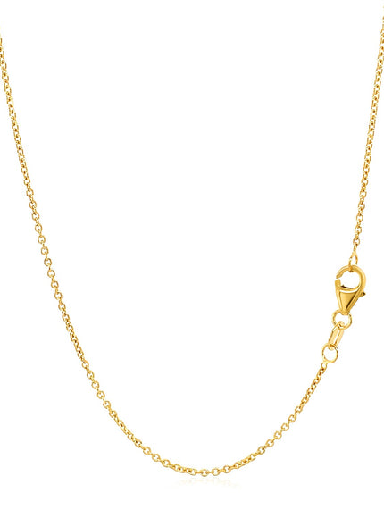 14k Yellow Gold Round Cable Link Chain 1.2mm