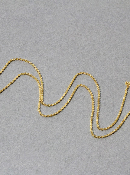 14k Yellow Gold Round Cable Link Chain 1.2mm