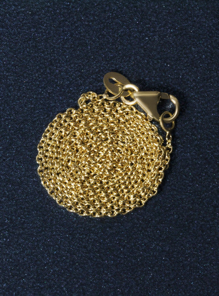 14k Yellow Gold Round Cable Link Chain 1.2mm