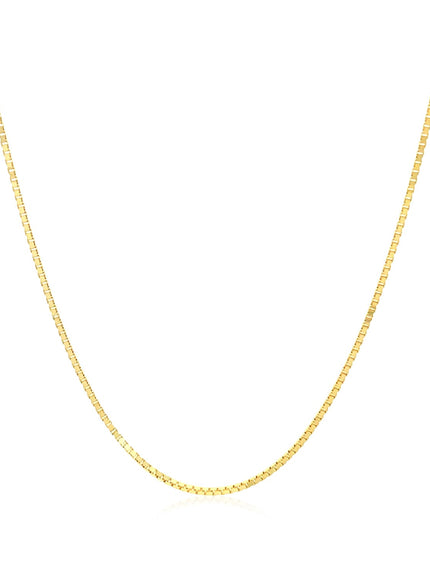 10k Yellow Gold Classic Box Chain 0.8mm