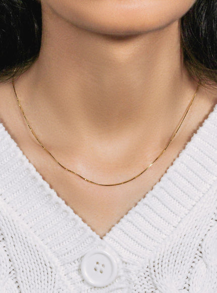 10k Yellow Gold Classic Box Chain 0.8mm