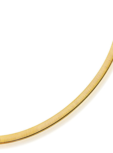 6.0mm 14k Two Tone Gold Reversible Omega Necklace