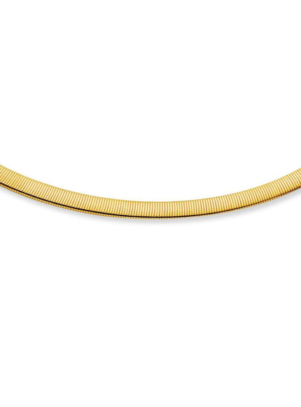 6.0mm 14k Two Tone Gold Reversible Omega Necklace