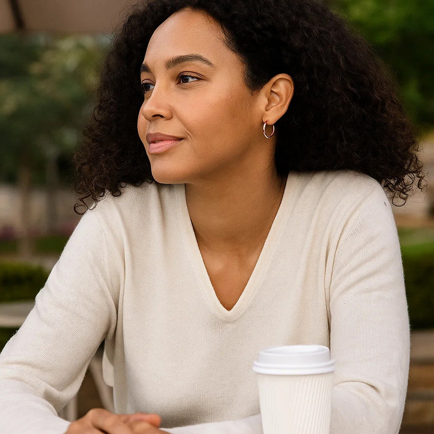 14k Rose Gold Polished Hoop Earrings (15 mm)