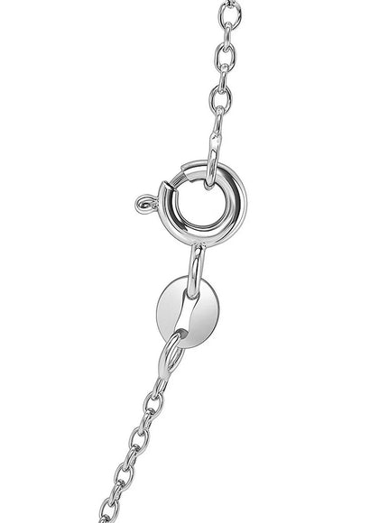 14k White Gold Faceted Cable Link Chain 1.3mm