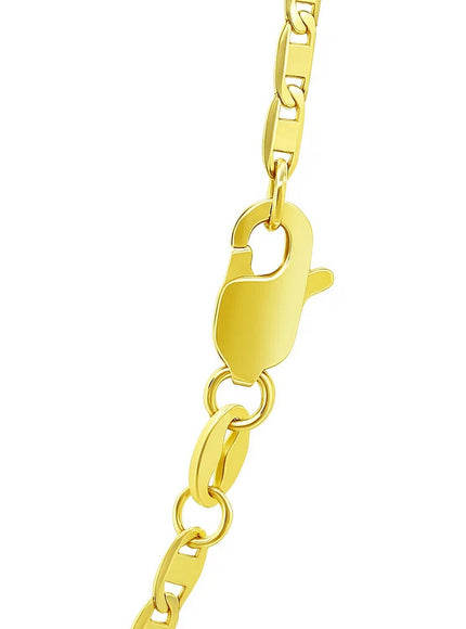 14k Yellow Gold Mariner Link Chain 1.7mm