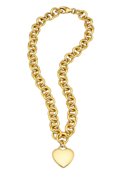14k Yellow Gold Rolo Link Necklace (11.40 mm)