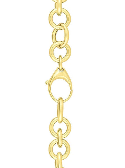 14k Yellow Gold Rolo Link Necklace (11.40 mm)
