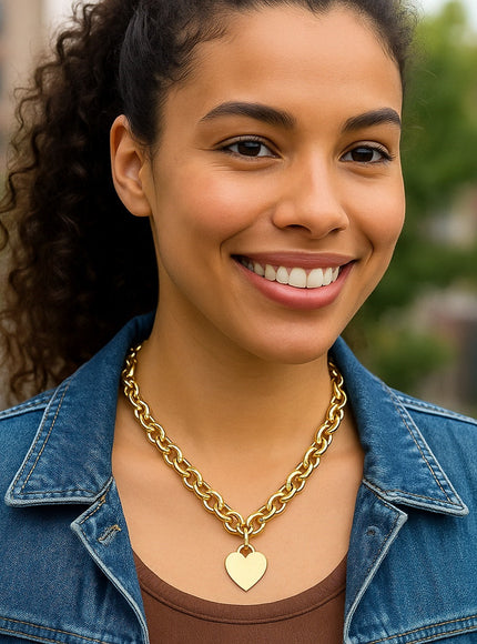 14k Yellow Gold Rolo Link Necklace (11.40 mm)