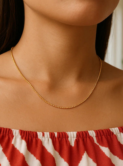 14k Yellow Gold Bead Chain 1.0mm