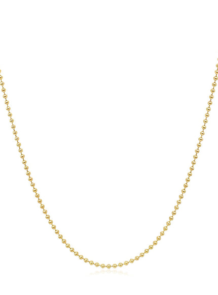14k Yellow Gold Bead Chain 1.0mm
