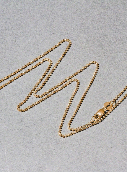 14k Yellow Gold Bead Chain 1.0mm