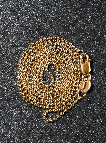 14k Yellow Gold Bead Chain 1.0mm