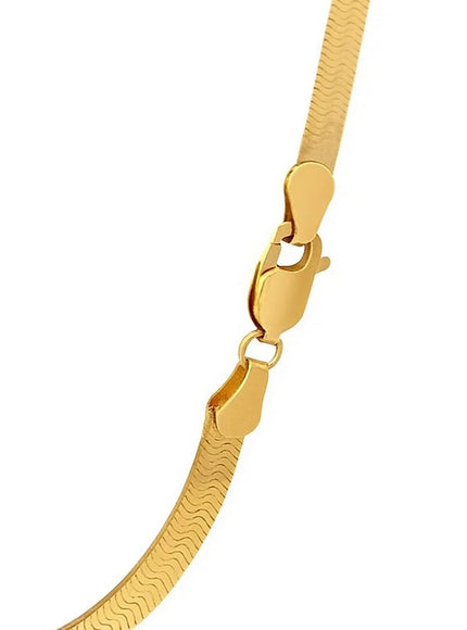 4.0mm 14k Yellow Gold Super Flex Herringbone Chain
