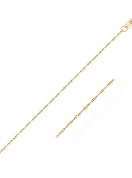 14k Yellow Gold Singapore Chain 0.6mm