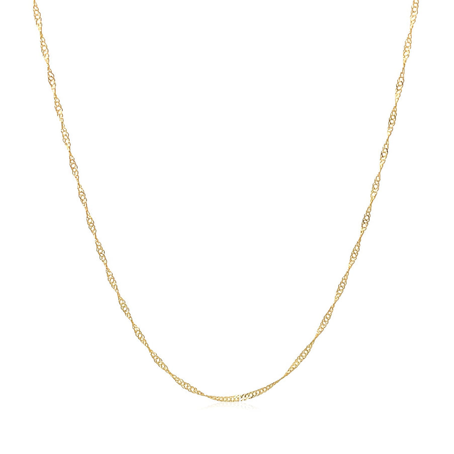14k Yellow Gold Singapore Chain 0.6mm