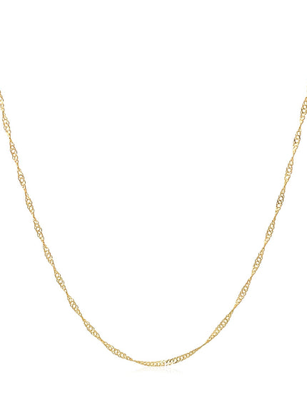 14k Yellow Gold Singapore Chain 0.6mm