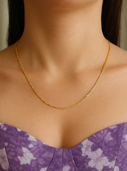 14k Yellow Gold Singapore Chain 0.6mm