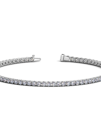 Lab Grown Round Diamond Tennis Bracelet in 14k White Gold (2 cctw F/G VS2/SI1)