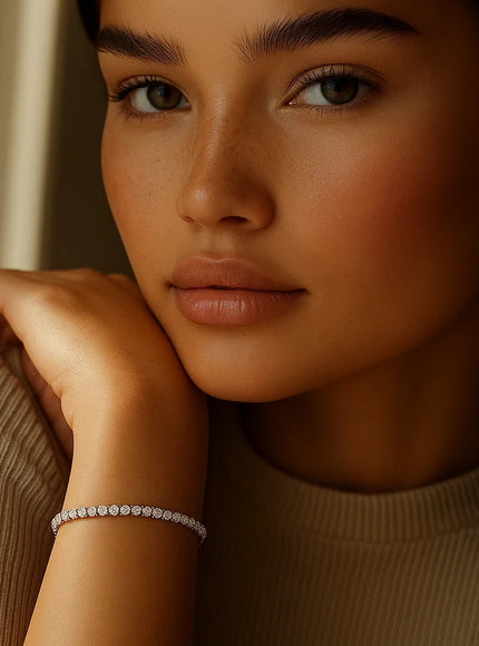 Lab Grown Round Diamond Tennis Bracelet in 14k White Gold (2 cctw F/G VS2/SI1)