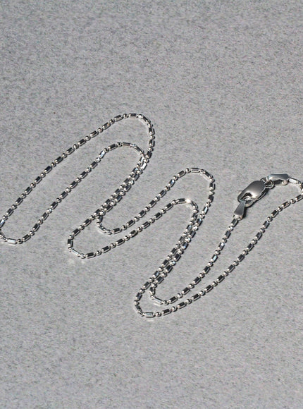 14k White Gold Diamond-Cut Bead Chain 1.0mm