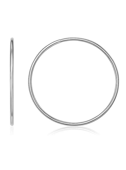 Endless Hoop Style Earrings in 14k White Gold