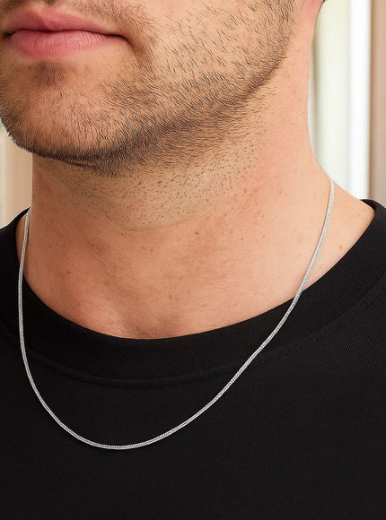 14k White Gold Milano Chain 1.1mm