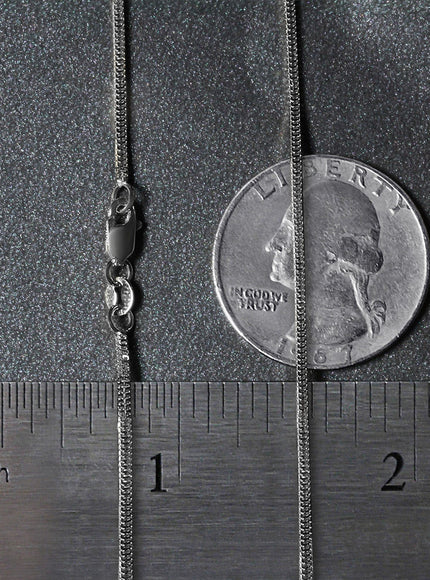 14k White Gold Milano Chain 1.1mm