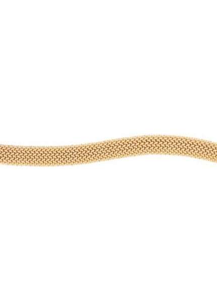 14k Yellow Gold High Polish Thick Braided Bracelet (14.5mm)