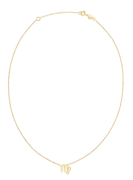 14K Yellow Gold Virgo Necklace