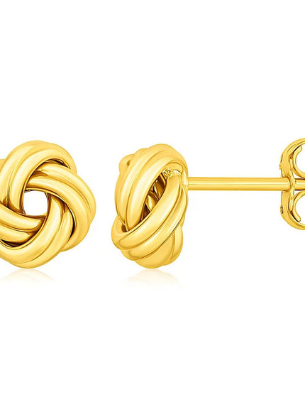 Love Knot Post Earrings in 14k Yellow Gold