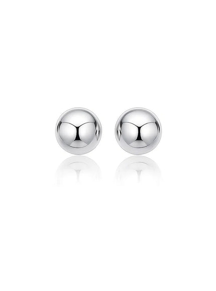 14k White Gold Classic Stud Earrings (8.0 mm)