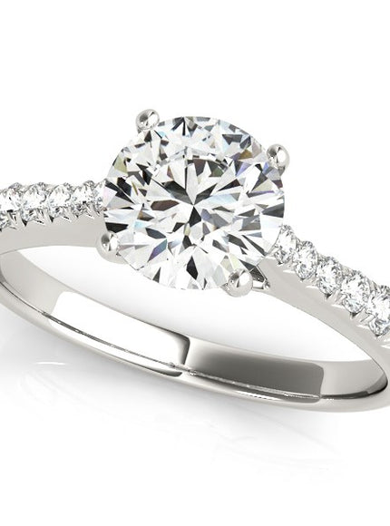 14k White Gold Round Cut Diamond Engagement Ring (1 5/8 cttw)