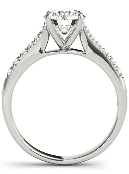 14k White Gold Round Cut Diamond Engagement Ring (1 5/8 cttw)