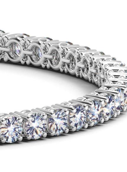 Lab Grown Round Diamond Tennis Bracelet in 14k White Gold (10 cctw F/G VS2/SI1)