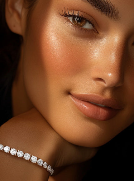 Lab Grown Round Diamond Tennis Bracelet in 14k White Gold (10 cctw F/G VS2/SI1)