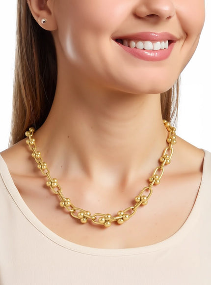 Graduated Jax Link Necklace in 14K Yellow Gold