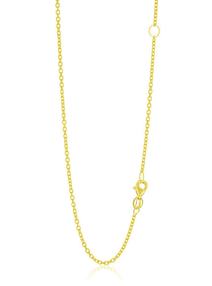 14k Yellow Gold Adjustable Cable Chain 1.5mm