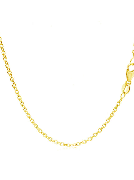 14k Yellow Gold Adjustable Cable Chain 1.5mm