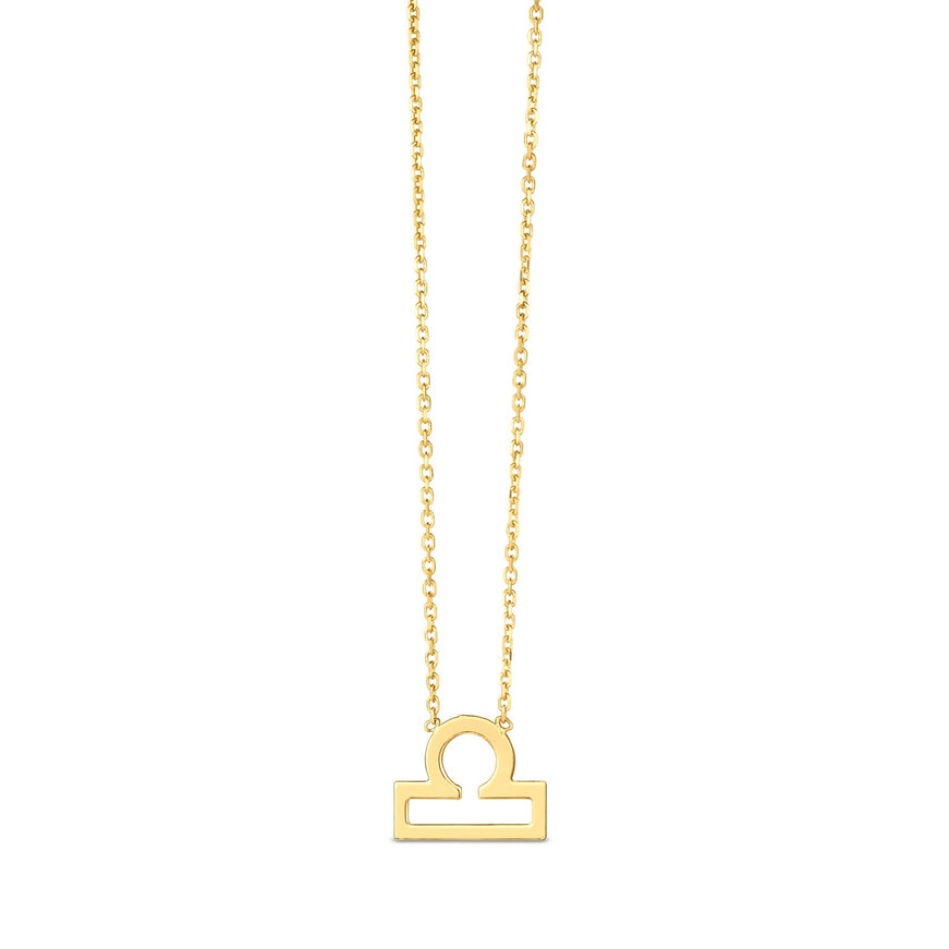 14K Yellow Gold Libra Necklace