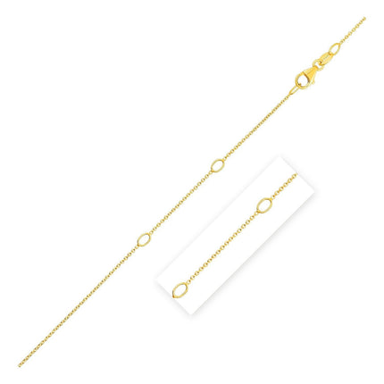 Adjustable Cable Chain in 14k Yellow Gold (1.0mm) - Ellie Belle