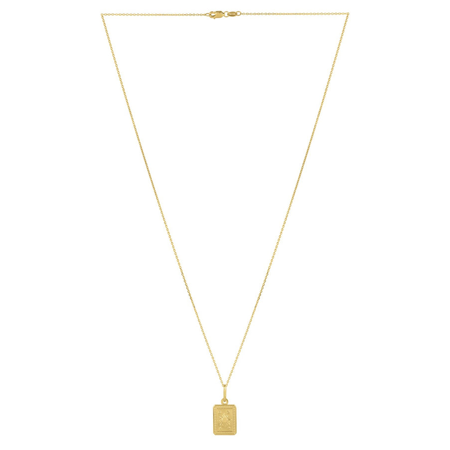Sun and Stars Necklace in 14K Yellow Gold