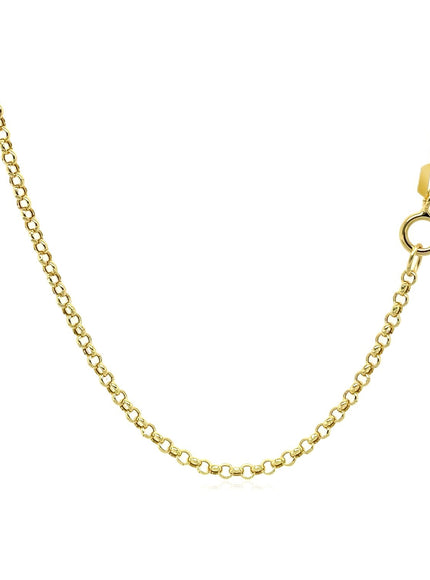 14k Yellow Gold Rolo Chain 1.9mm