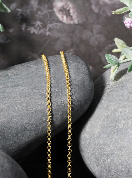 14k Yellow Gold Rolo Chain 1.9mm