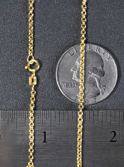14k Yellow Gold Rolo Chain 1.9mm