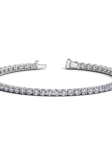 Lab Grown Round Diamond Tennis Bracelet in 14k White Gold (5 cctw F/G VS2/SI1)