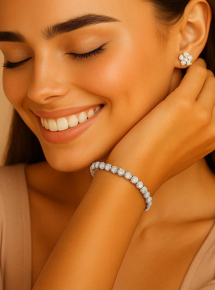 Lab Grown Round Diamond Tennis Bracelet in 14k White Gold (5 cctw F/G VS2/SI1)